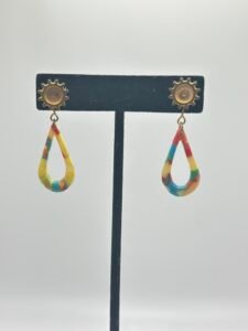 Rainbow Teardrop Earrings